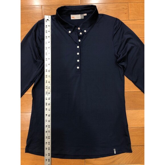 KJUS Scotscraig Long Sleeve Navy Polo Size L (40L) - Picture 10 of 10